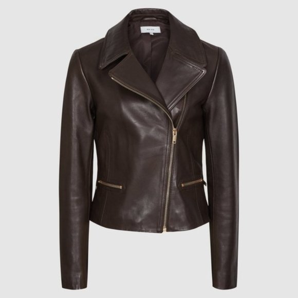Reiss: leather jacket - Picture 1 of 8